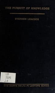 Tapa de The pursuit of knowledge