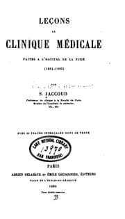 Tapa de Leçons de clinique médicale v. 4, 1886-87