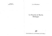 Tapa de La filosofi a de Martin Heidegger