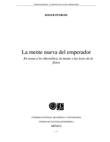 Tapa de La nueva mente del emperador