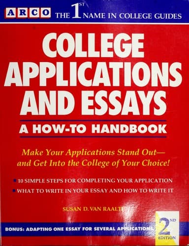 Tapa de College Applications and Essays