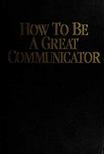 Tapa de How to be a great communicator