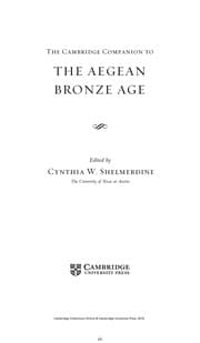 Tapa de The Cambridge companion to the Aegean Bronze Age