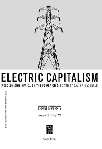 Tapa de Electric capitalism