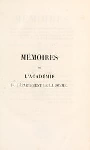 Tapa de Memoires de l'Academie des Sciences (Agriculture, Commerce), Belles-Lettres et des Arts d'Amiens