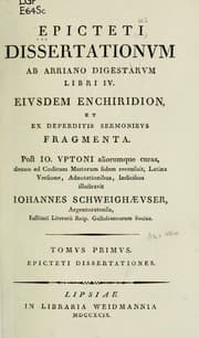 Tapa de Dissertationum ab Arriano digestarum libri IV, ejusdem Enchiridion