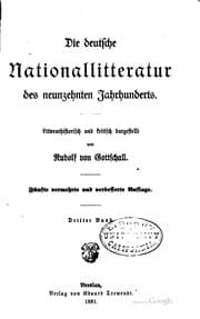 Tapa de Die deutsche Nationallitteratur des neunzehnten Jahrhunderts
