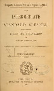 Tapa de The intermediate standard speaker, containing pieces for declamation in schools, colleges, etc