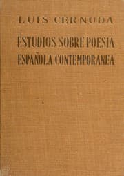 Tapa de Estudios sobre poesia espanola contemporanea. --