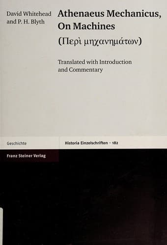 Tapa de Athenaeus Mechnicus, On machines =