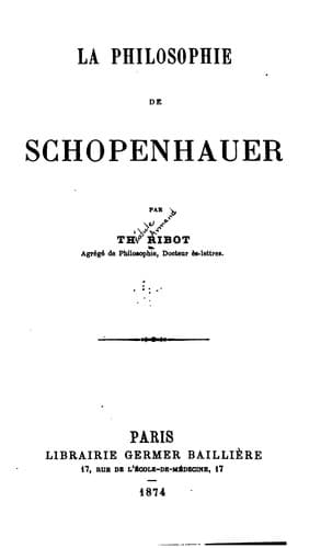 Tapa de La philosophie de Schopenhauer