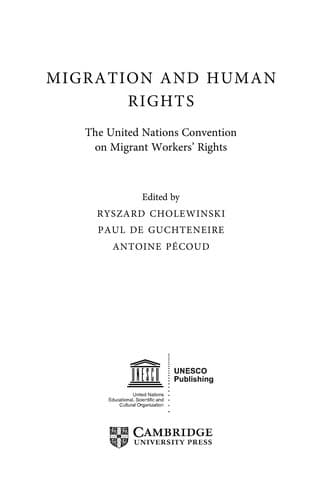 Tapa de Migration and human rights