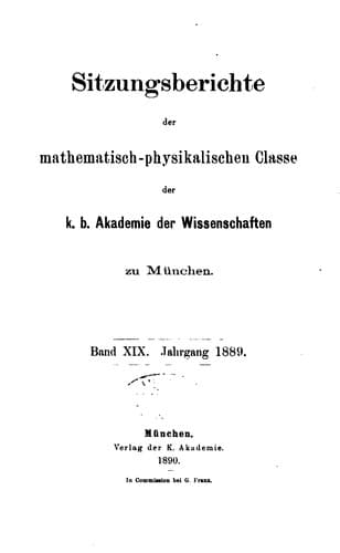Tapa de Sitzungsberichte