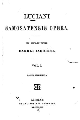 Tapa de Luciani Samosatensis Opera