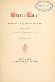 Tapa de Stabat mater