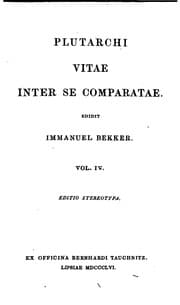 Tapa de Plutarchi Vitae inter se comparatae