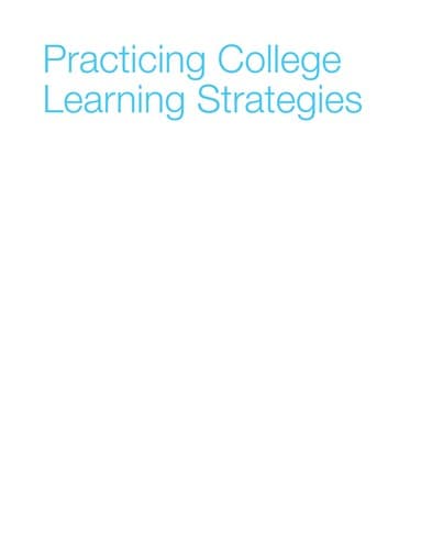 Tapa de Practicing college learning strategies