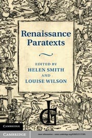 Tapa de Renaissance paratexts