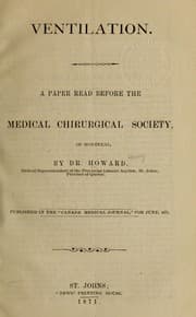 Tapa de Ventilation; a paper read before the Medical chirurgical society
