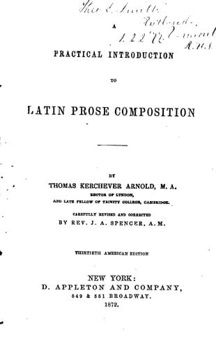 Tapa de A Practical Introduction to Latin Prose Composition