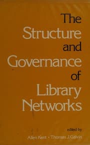 Tapa de Structures and Governance Library Network Productions (Books in Library & Information Science)
