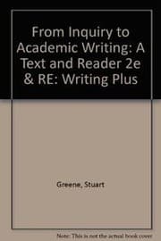 Tapa de From Inquiry to Academic Writing : A Text and Reader 2e & Re