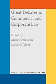Tapa de Great Debates in Commercial and Corporate Law