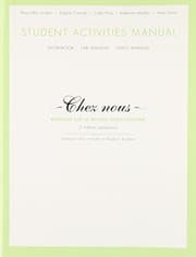 Tapa de Student Activities Manual for Chez nous Branche sur le monde francophone, Second Canadian Edition