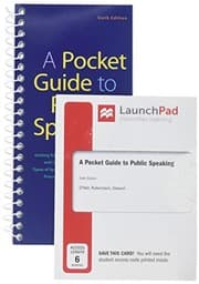 Tapa de A Pocket Guide to Public Speaking 6e & LaunchPad for A Pocket Guide to Public Speaking 6e