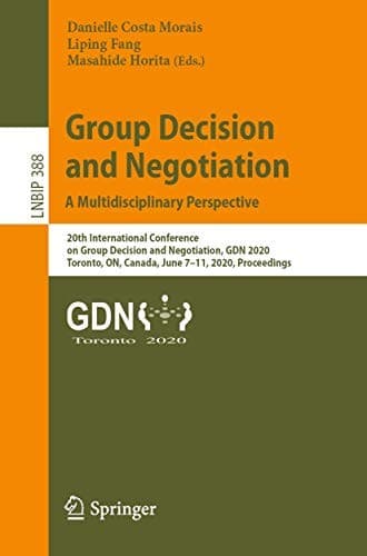 Tapa de Group Decision and Negotiation : A Multidisciplinary Perspective