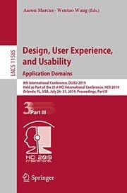 Tapa de Design, User Experience, and Usability. Application Domains