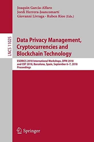 Tapa de Data Privacy Management, Cryptocurrencies and Blockchain Technology