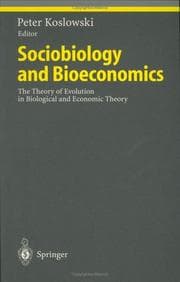 Tapa de Sociobiology and Bioeconomics
