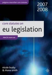 Tapa de Core Statutes on EU