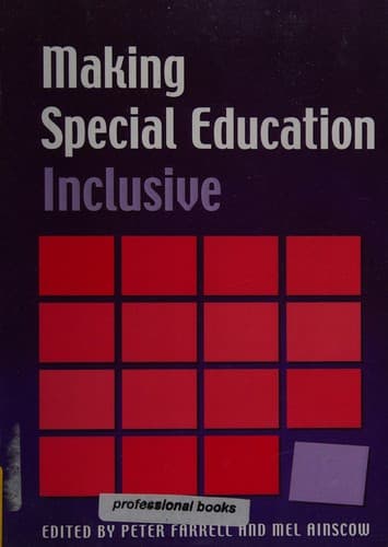 Tapa de Making special education inclusive