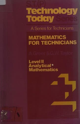 Tapa de Mathematics for technicians, level 2