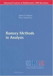 Tapa de Ramsey Methods in Analysis (Advanced Courses in Mathematics - CRM Barcelona)