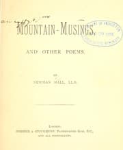 Tapa de Mountain-musings and other poems