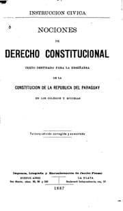 Tapa de Nociones de derecho constitucional: Texto destinado para la enseñanza de la Constitución de la ..
