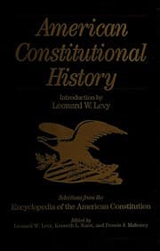 Tapa de American constitutional history