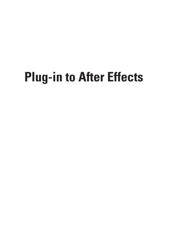 Tapa de Plug-in to After Effects