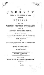 Tapa de A journey made in the summer of 1794