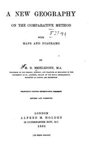Tapa de A New Geography on the Comparative Method, with Maps and Diagrams and an Outline of Commercial ..