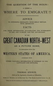 Tapa de The question of the hour! 1883 Where to emigrate!