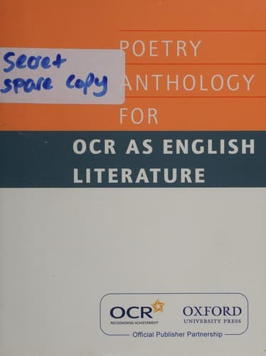 Tapa de OCR GCE Poetry Anthology