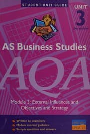 Tapa de AS Business Studies AQA