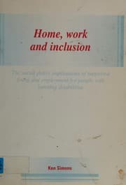 Tapa de Home, Work and Inclusion for People with Learning Difficulties