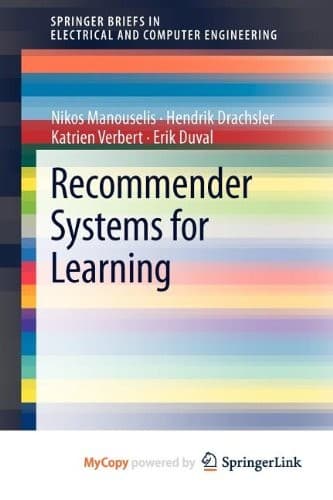 Tapa de Recommender Systems for Learning