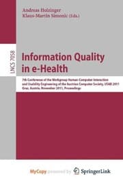 Tapa de Information Quality in e-Health