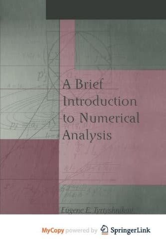 Tapa de A Brief Introduction to Numerical Analysis